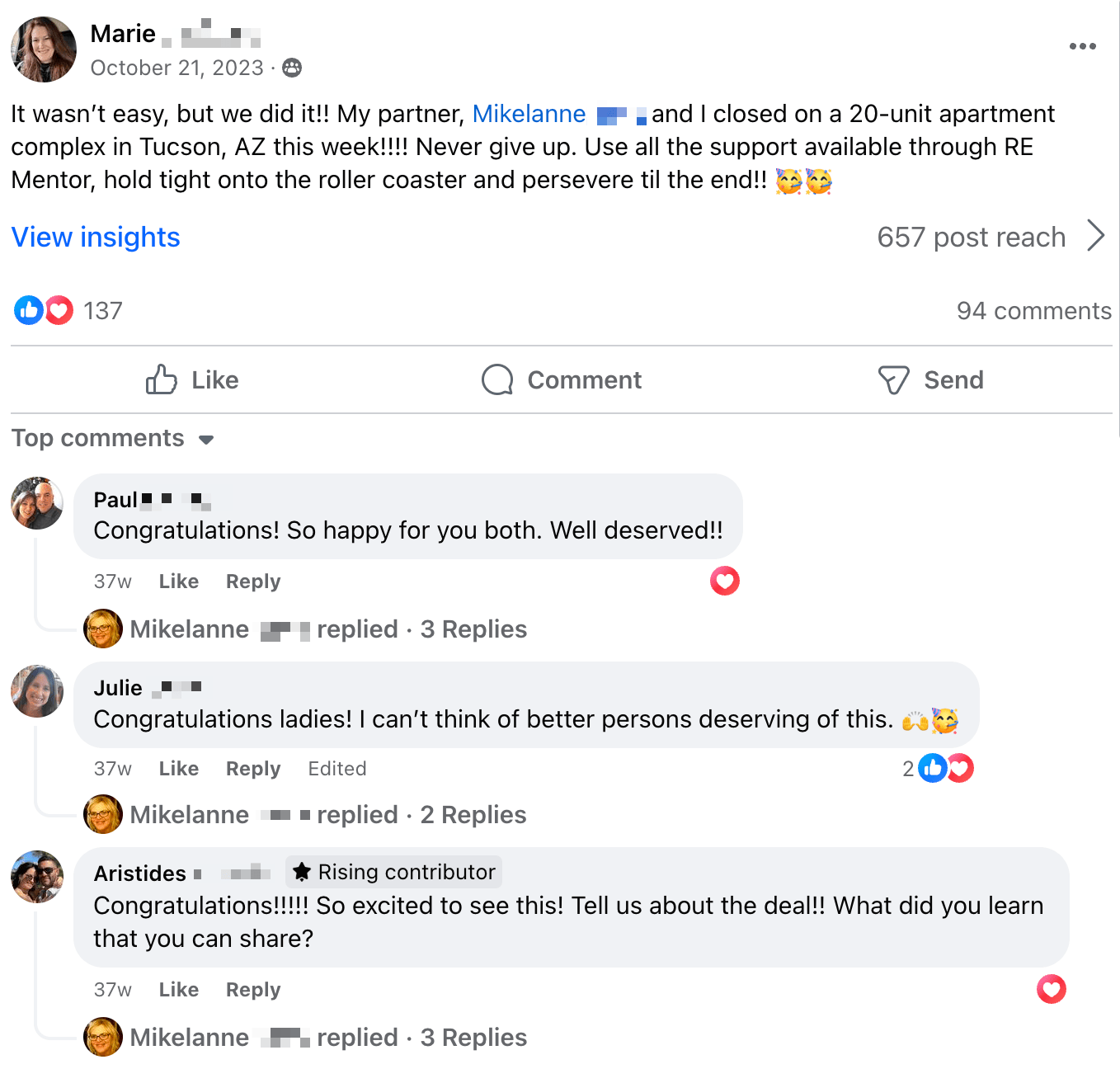 Marie: 20-unit apartment closed in Tucson, never give up